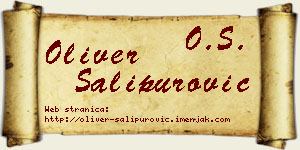 Oliver Šalipurović vizit kartica